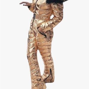 Gold Women's Winter Ski Snow Suit